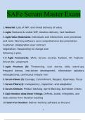 SAFe Scrum Master Exam Questions and Answers 2022&sol;2023 Verified Answers