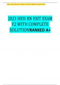 2023 HESI RN EXIT EXAM V2 WITH COMPLETE SOLUTIONRANKED A&plus;