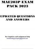 MAE203P EXAM PACK 2023