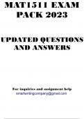 MAT1511 EXAM PACK 2023