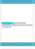 NR 283 quiz 3 QUESTION AND ANSWERS (Verified Answers) Download To Score A.