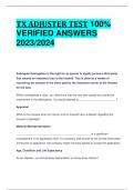 TX ADJUSTER TEST 100&percnt;  VERIFIED ANSWERS  2023&sol;2024