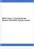NR341 Exam 1 Concept Review (Newest 2023/2024) Verified Content