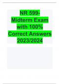Exam (elaborations) NR 599 (NR599) Midterm Exam with 100% Correct Answers Latest Update 2023/2024