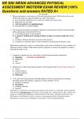 NR 509&sol; NR509 Advanced Physical Assessment Final Practice Questions with Verified Answers &lpar;2023&sol; 2024 Update&rpar;- Chamberlain 