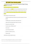  NR 509/ NR509 Advanced Physical Assessment Final Study Guide