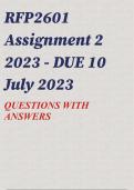 RFP2601 Assignment 2 2023 - DUE 10 July 2023