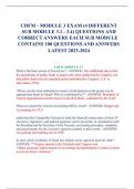 CDFM - MODULE 3 EXAM &lpar;4 DIFFERENT  SUB MODULE 3&period;1 - 3&period;4&rpar; QUESTIONS AND  CORRECT ANSWERS EACH SUB MODULE  CONTAINS 100 QUESTIONS AND ANSWERS  LATEST 2023-2024