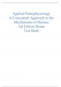 Applied Pathophysiology A Conceptual Approach to the Mechanisms of Disease 3rd Edition Braun Test Bank
