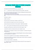 Computer Skills Quiz &num;2 With Complete Solution