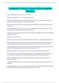 Computer Literacy Exam With Complete Solution