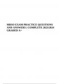 MRSO EXAM PRACTICE QUESTIONS AND ANSWERS | COMPLETE 2023/2024 GRADED A+