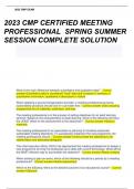 2023 CMP EXAM 100% SPRING SUMMER SESSION COMPLETE WITH SOLUTIONS LEGIT ANSWERS