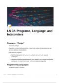 Lesson 2: Programs, Language, and Interpreters
