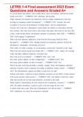 LETRS 1-4 Final assessment 2023 Exam Questions and Answers Graded A&plus;