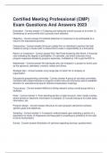 Certified Meeting Professional Exam Questions And Answers 2023.