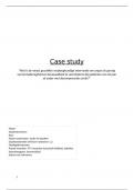 Voorbeeld Case study klinisch redeneren 1.2 leerjaar 1