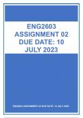 ENG2603 ASSIGNMENT 2 2023