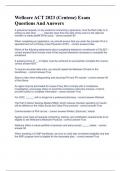 Wellcare ACT 2023 &lpar;Centene&rpar; Exam Questions And Answers 