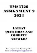TMS3726 Assignment 2 2023 (correct answers)