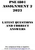 PSE4801 Assignment 2 2023 (correct answers)