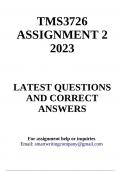 TMS3726 Assignment 2 2023 (correct answers)