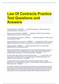 Law Of Contracts Practice Test Questions and Answers 
