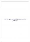 ATI Vital Signs Tests Complete Questions/Answers Fall 2022/2023 A+ Guide.