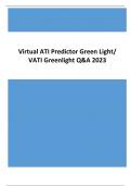 Virtual ATI Predictor Green Light/ VATI Greenlight 2023 Verified Q&A