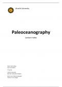 Lecture notes Paleoceanography UU