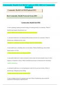 Community Health Exit HESI Updated-2021-2022 & Community Proctored