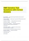 HMX Genetics Test Questions with Correct Answers 