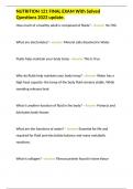 NUTRITION 121 FINAL EXAM With Solved Questions 2023 update&period;