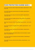 FOOD PROTECTION COURSE QUIZ 4&vert;2023 LATEST UPDATE&vert;GUARANTEED SUCCESS