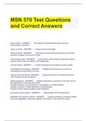 MSN 570 Test Questions and Correct Answers