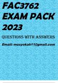 FAC3762 EXAM PACK 2023
