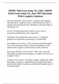 NR599: Mid Term Study Set_2023, NR599: Final Exam Study Set_June 2023 Questions With Complete Solutions