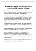 Chamberlain NR599 Informatics Midterm Questions With Complete Solutions