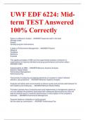 Exam (elaborations) UWF EDF 6224 