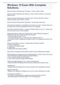 Windows 10 Exam With Complete Solutions&period;