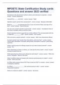 MPOETC State Certification Study cards Questions and answer 2023 verified 