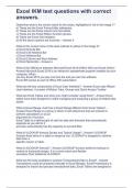 EXCEL IKM TEST QUESTIONS WITH CORRECT ANSWERS&period;