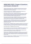 HISM &lpar;WGU D033&rpar;&colon; Chapter 6 Questions and Answers &lpar;Graded A&rpar;