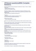 CPU&lpar;exam questions&rpar;With Complete Solutions&period;