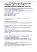 1&period;1&period;5 - CPU Performance &lpar;Exam Practice&rpar; OCR J276 Syllabus&comma; Practice Exam Questions with mark value and answers &colon;&rpar;
