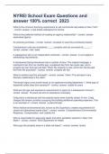 NYREI School Exam Questions and answer 100&percnt; correct  2023