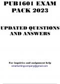 PUB1601 EXAM PACK 2023