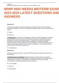 NRNP 6665 WEEK6 MIDTERM EXAM 2023-2024 LATEST QUESTIONS AND ANSWERS