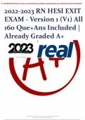 2022 RN HESI EXIT EXAM - Version 1 (V1) All 160 Que+Ans Included | Already Graded A+
