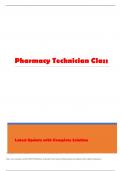Pharmacy Technician Class Latest Update with Complete Solution 